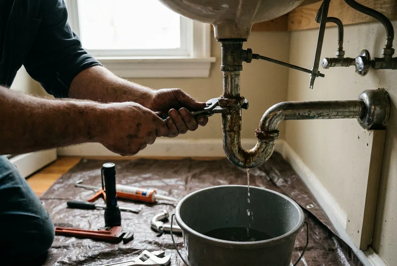 Vérification des joints de plomberie pour prévenir les fuites dans un appartement du 13e